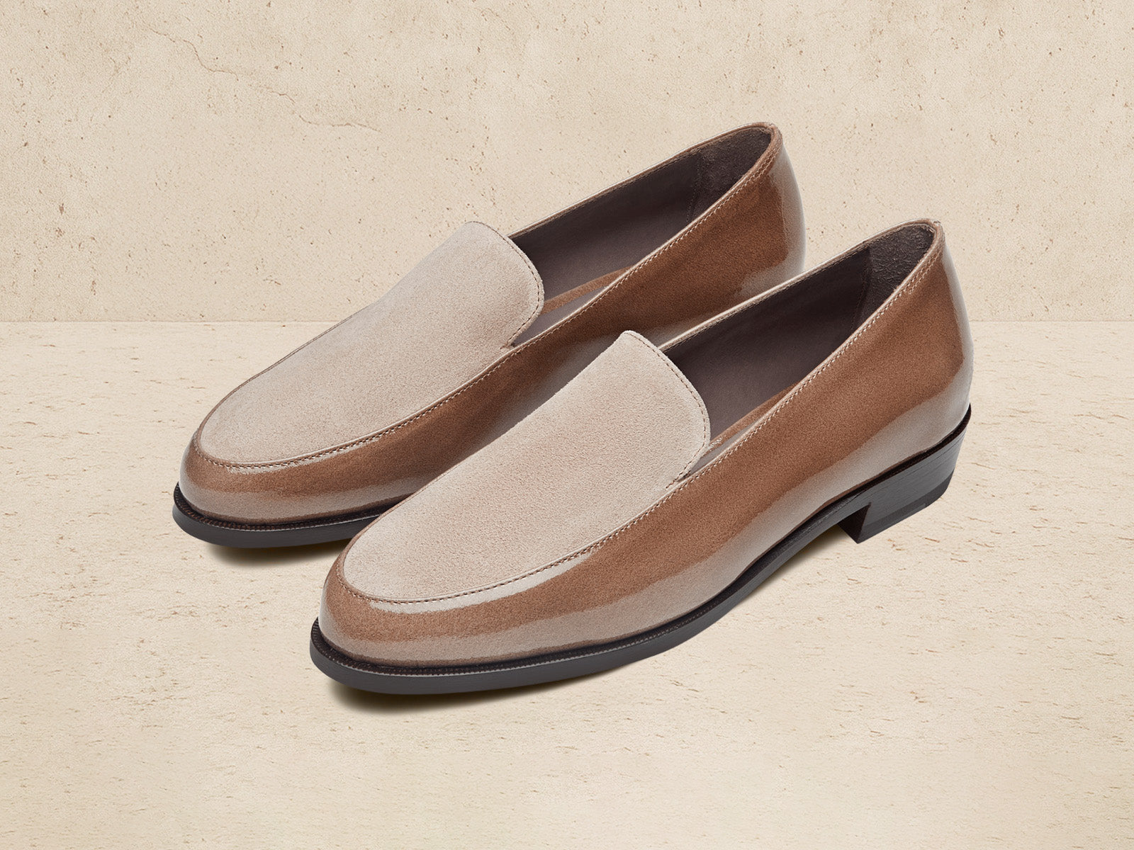 Ada Loafers in Marmotte Patent and Glove Suede