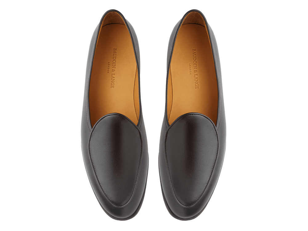 Stride Loafers in Dark Brown Milled Calf
