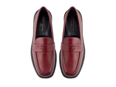 Charlotte Penny Loafers in Crimson Calf