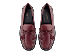 Charlotte Lace Loafers in Crimson Calf