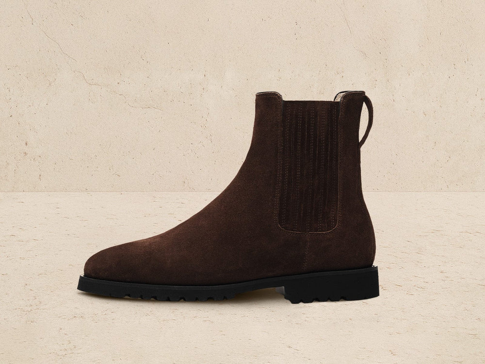 Arlington Chelsea Boots in Dark Brown Glove Suede