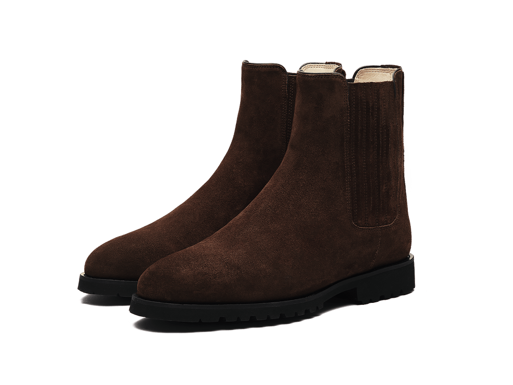 Arlington Chelsea Boots in Dark Brown Glove Suede