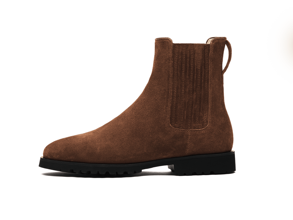 Arlington Chelsea Boots in Noisette Brown Glove Suede