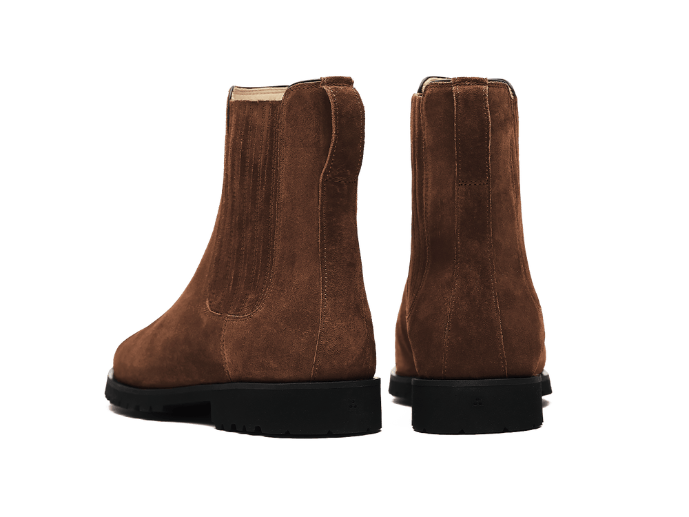 Arlington Chelsea Boots in Noisette Brown Glove Suede
