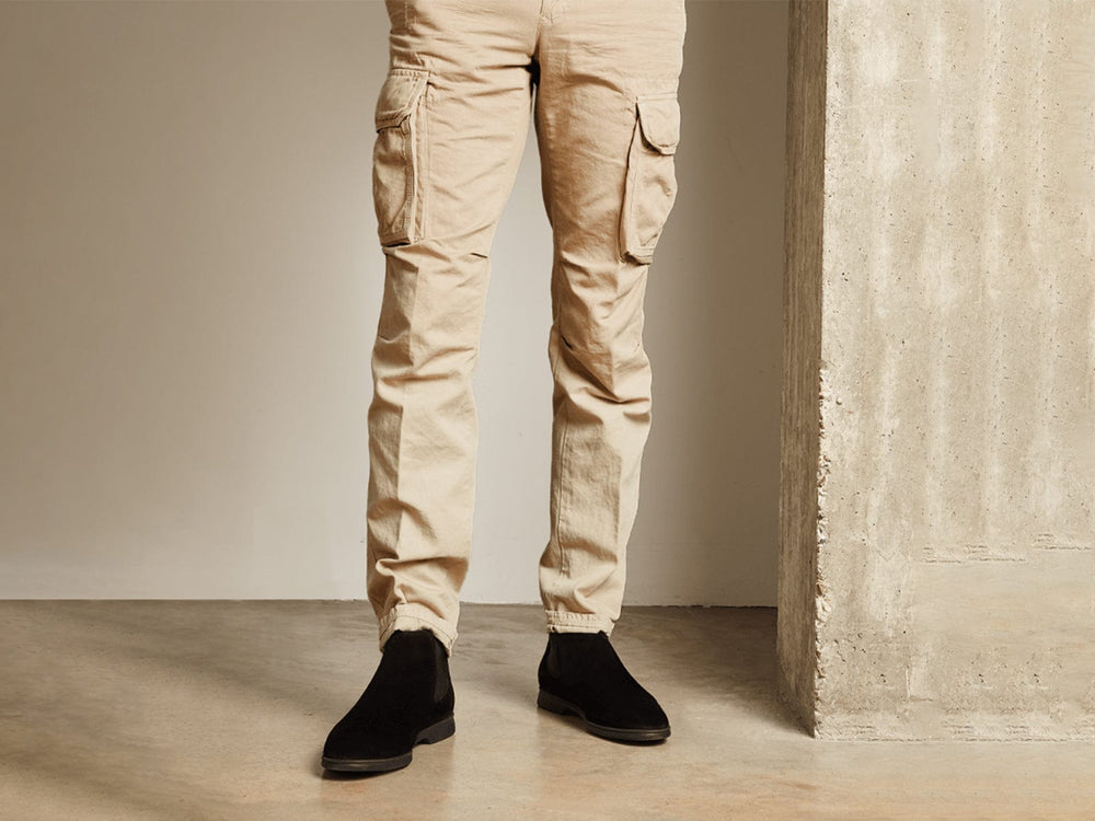 Rover Boots in Black Glove Suede Dark Sole