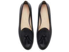Sagan Classic Tassel Loafers in Black Nappa