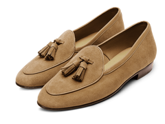Sagan Classic Tassel Loafers in Sahara Asteria Suede