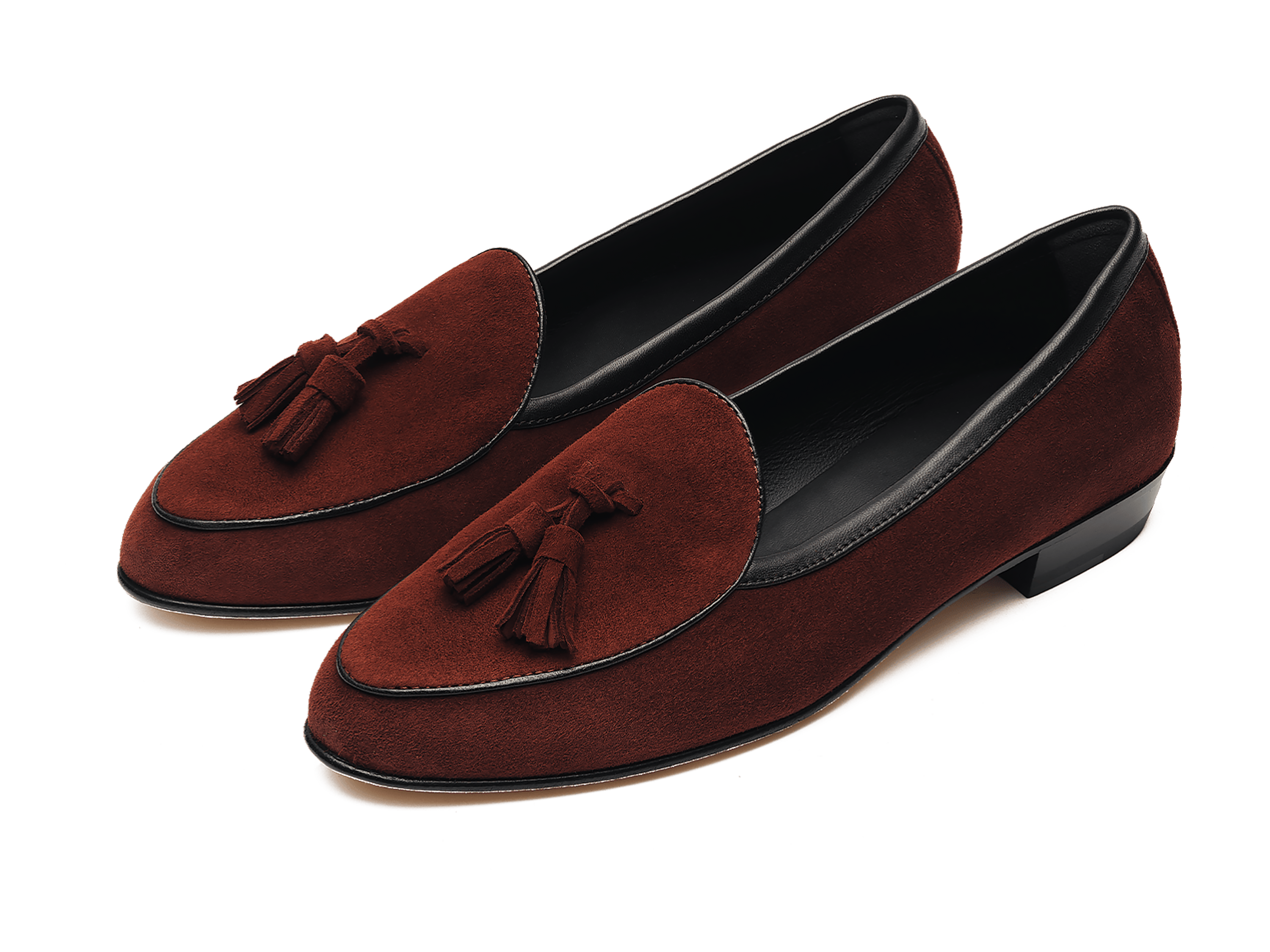 Sagan Tassel Loafers in Macassar Brown Suede