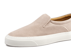 Beat Trainer in Beige Glove Suede
