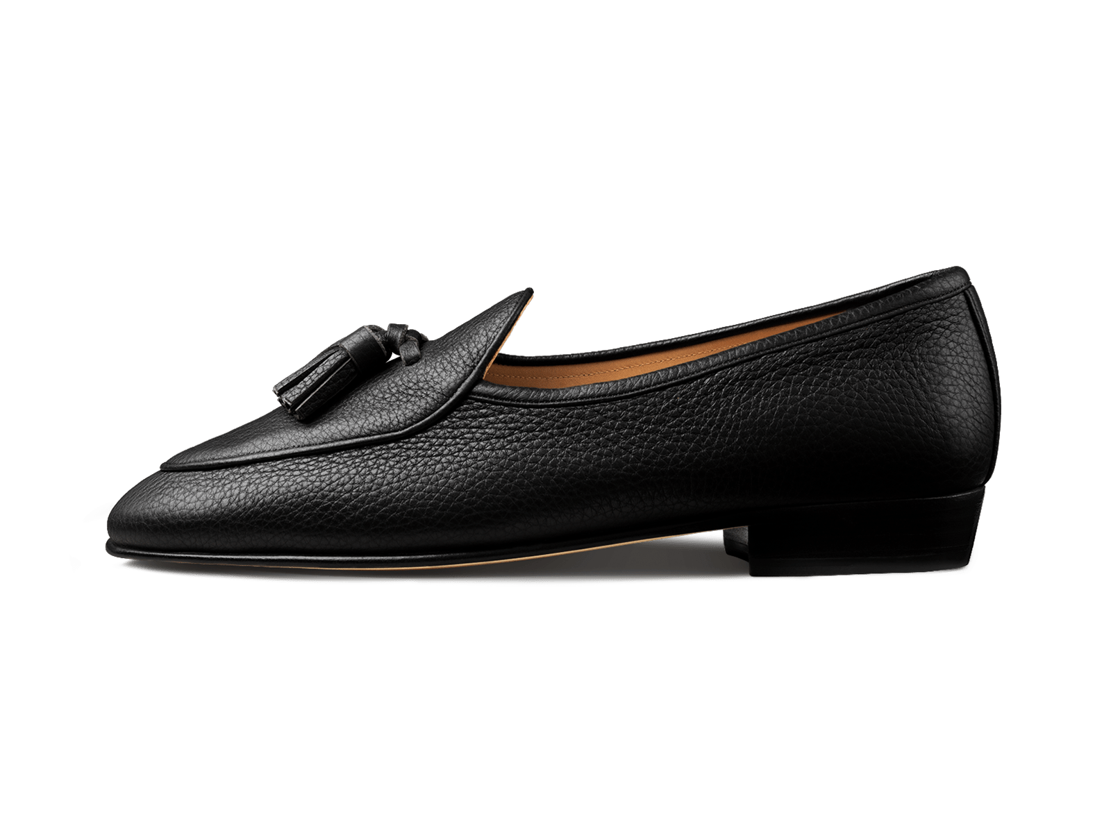 Sagan Classic Tassel Loafers in Black Deerskin – Baudoin & Lange