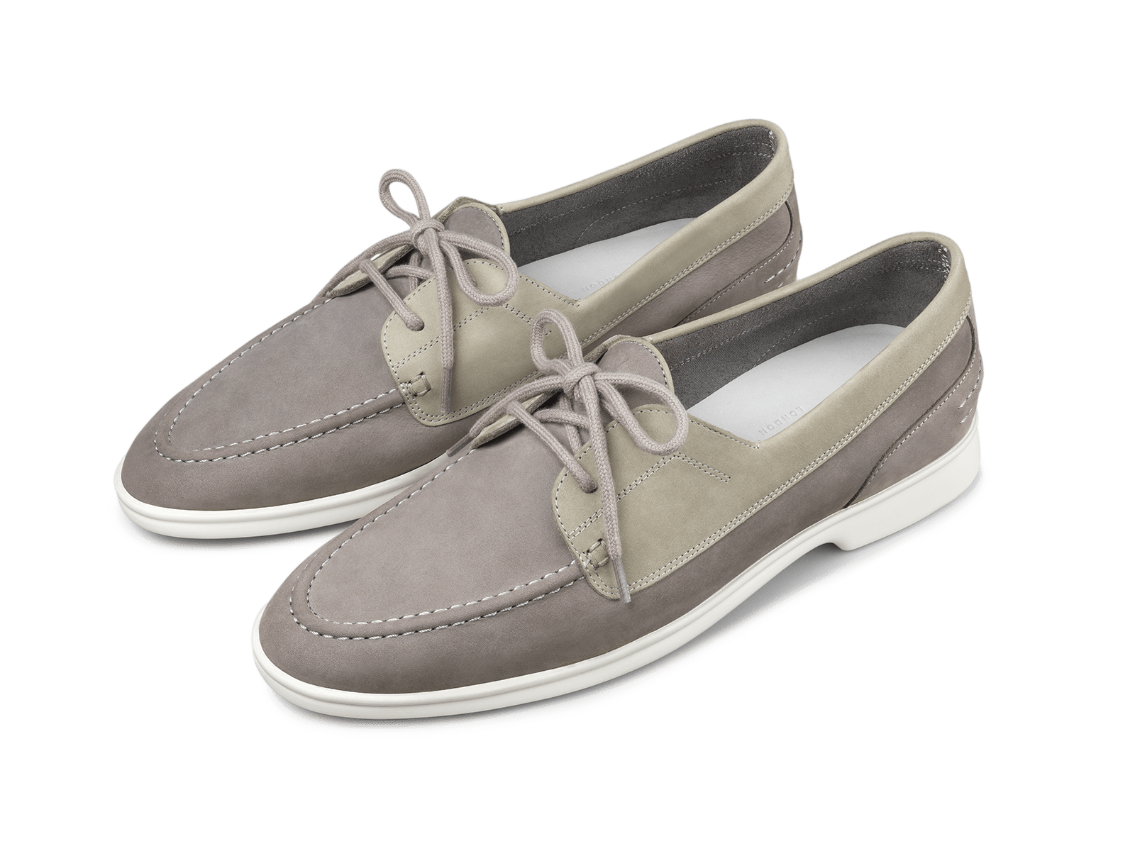 Decks in Galet Grey Nubuck White Sole
