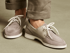Decks in Galet Grey Nubuck White Sole