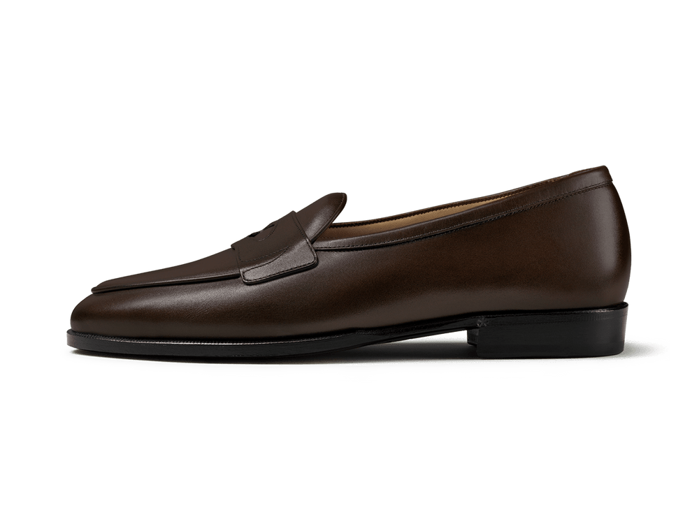Grand Fleurus Penny Loafers in Dark Brown Noble Calf