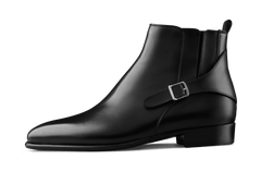 Hopper Buckle Boot in Black Noble Calf