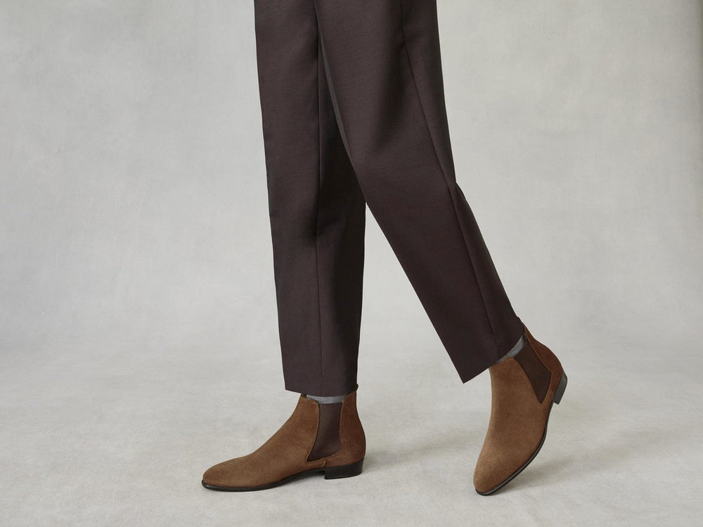 Hicks Chelsea Boot in Dark Snuff Shield Suede