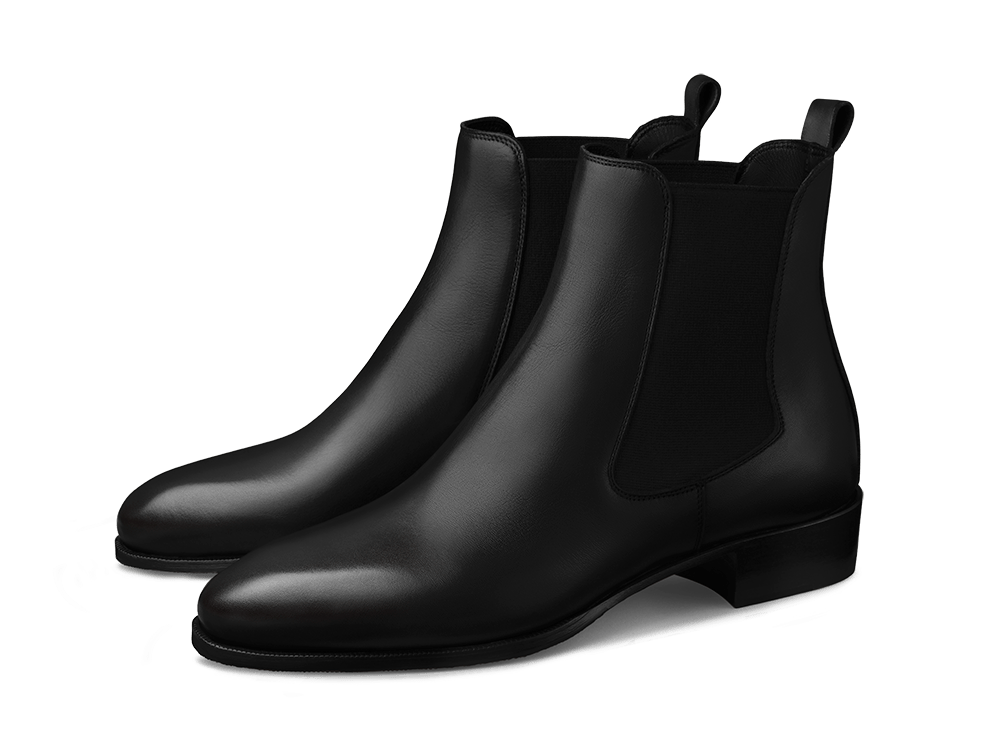 Women s Garcon Boots Joan in Black Dream Calf Baudoin Lange