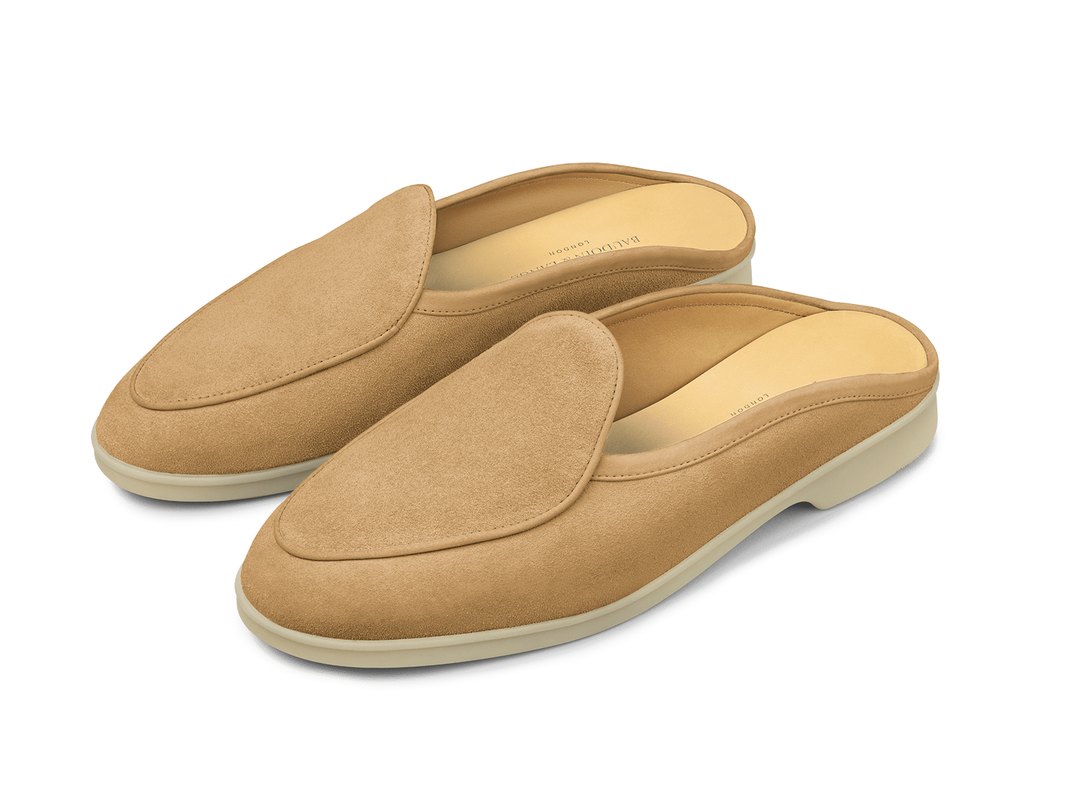 Stride Mule Loafers in Clay Glove Suede Natural Sole