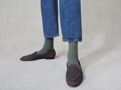 Sagan Classic Loafers in Lusitanias Dark Brown Asteria Suede