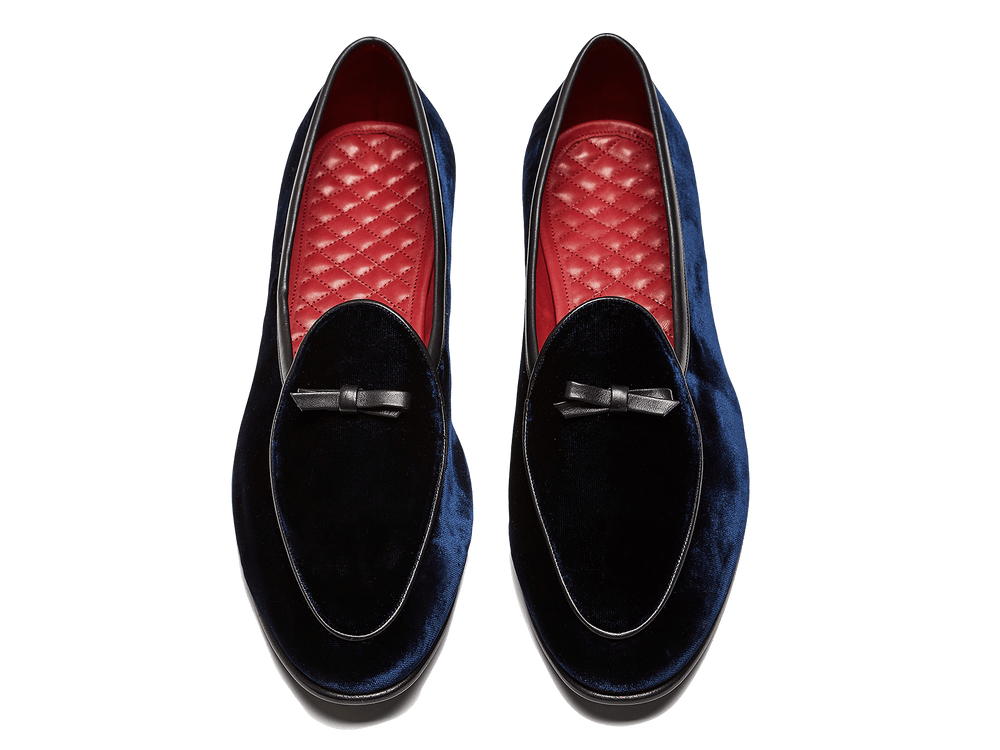 Sagan Bow in Midnight Navy Velvet