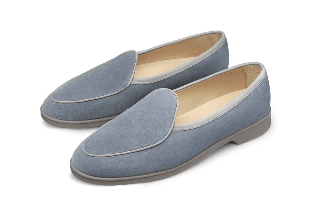 Stride Loafers in Glacier Glove Suede Grey Sole