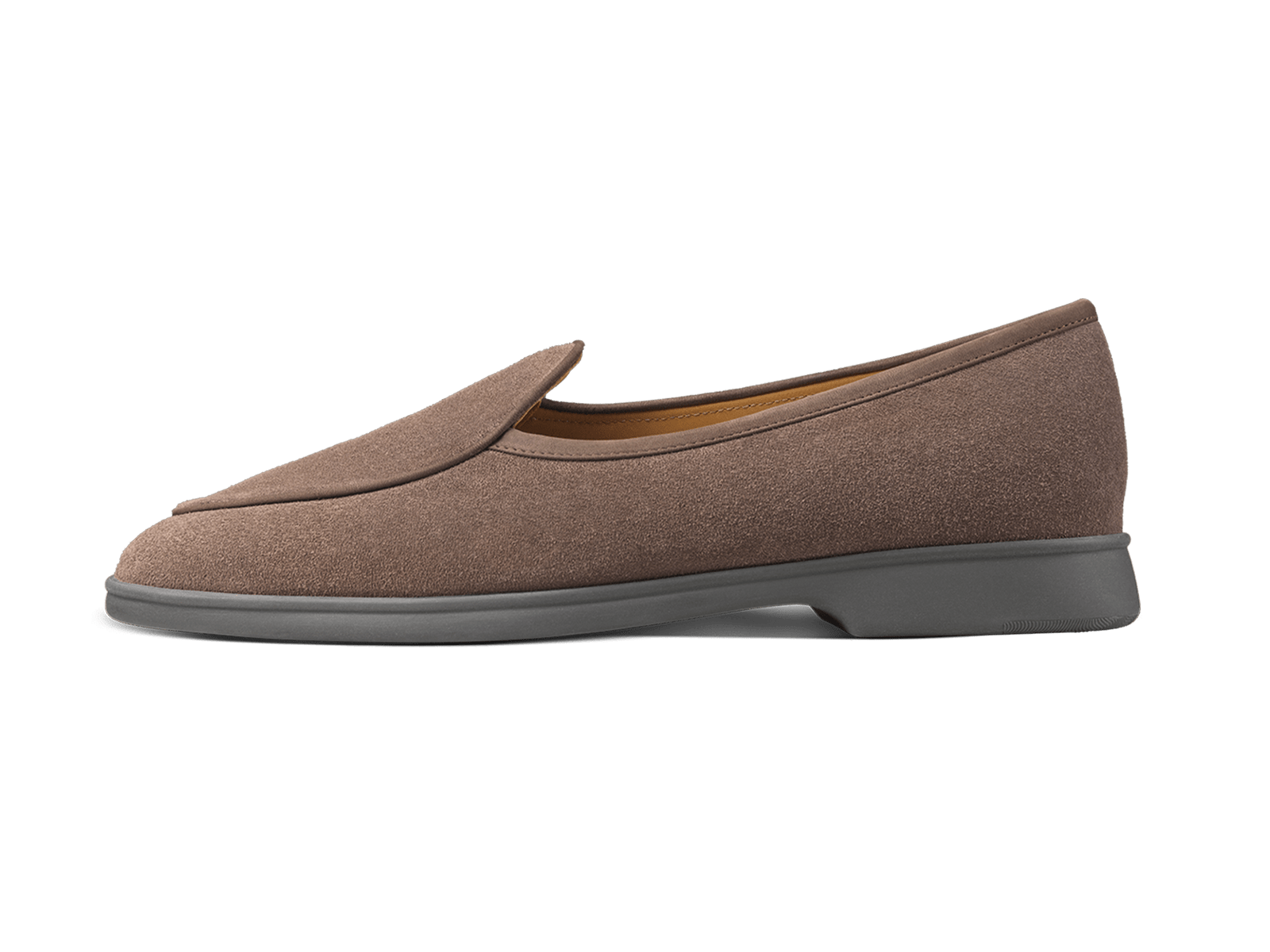 Stride Loafers in Deep Taupe Suede Dark Sole