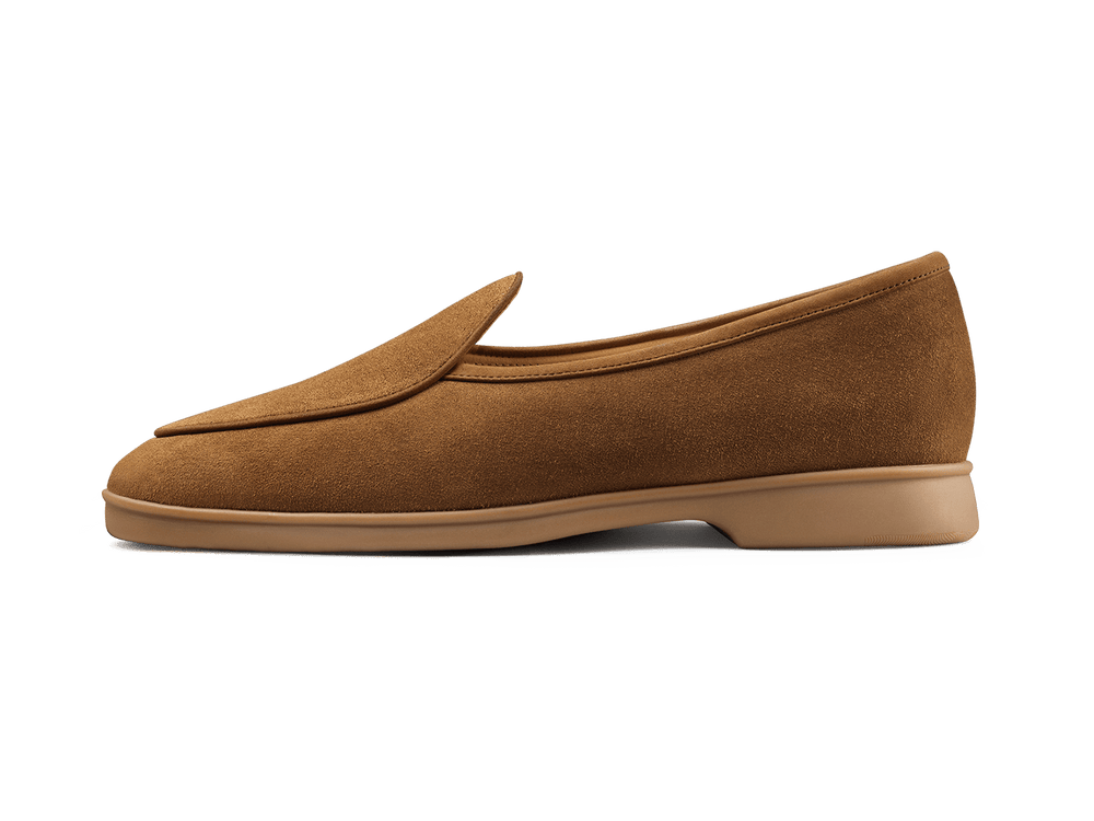 Stride Loafers in Earth Glove Suede Caramel Sole