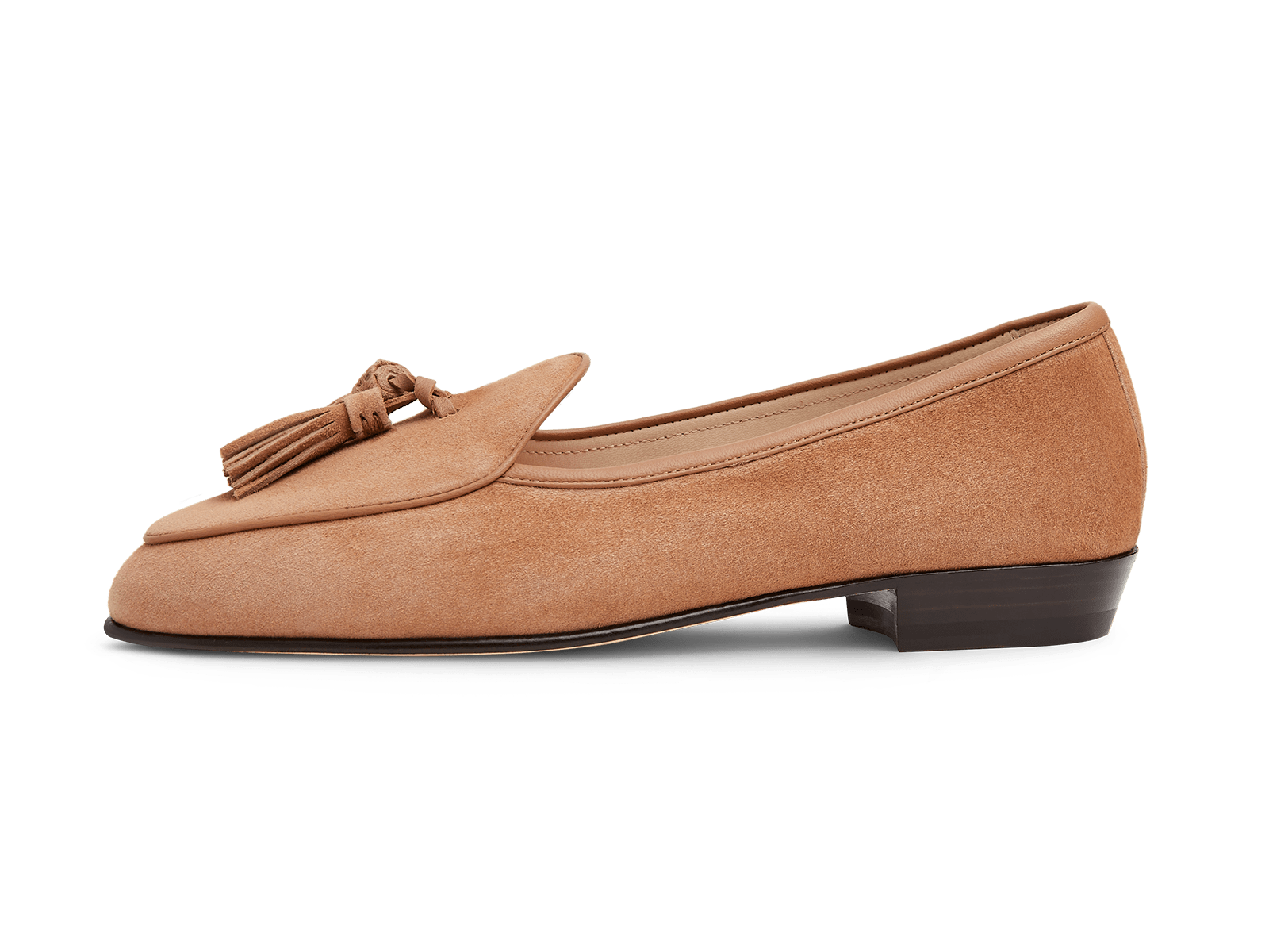 Sagan Tassel Loafers in Alezan Clair Luxe Suede
