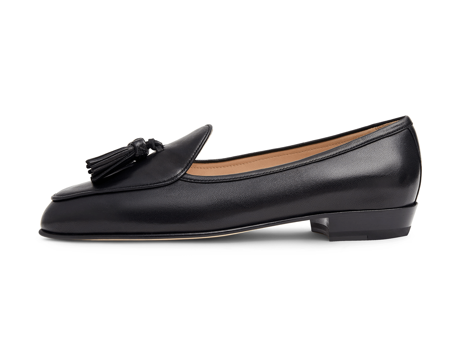 Sagan Classic Tassel Loafers in Black Nappa