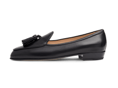 Sagan Tassel Loafers in Black Nappa