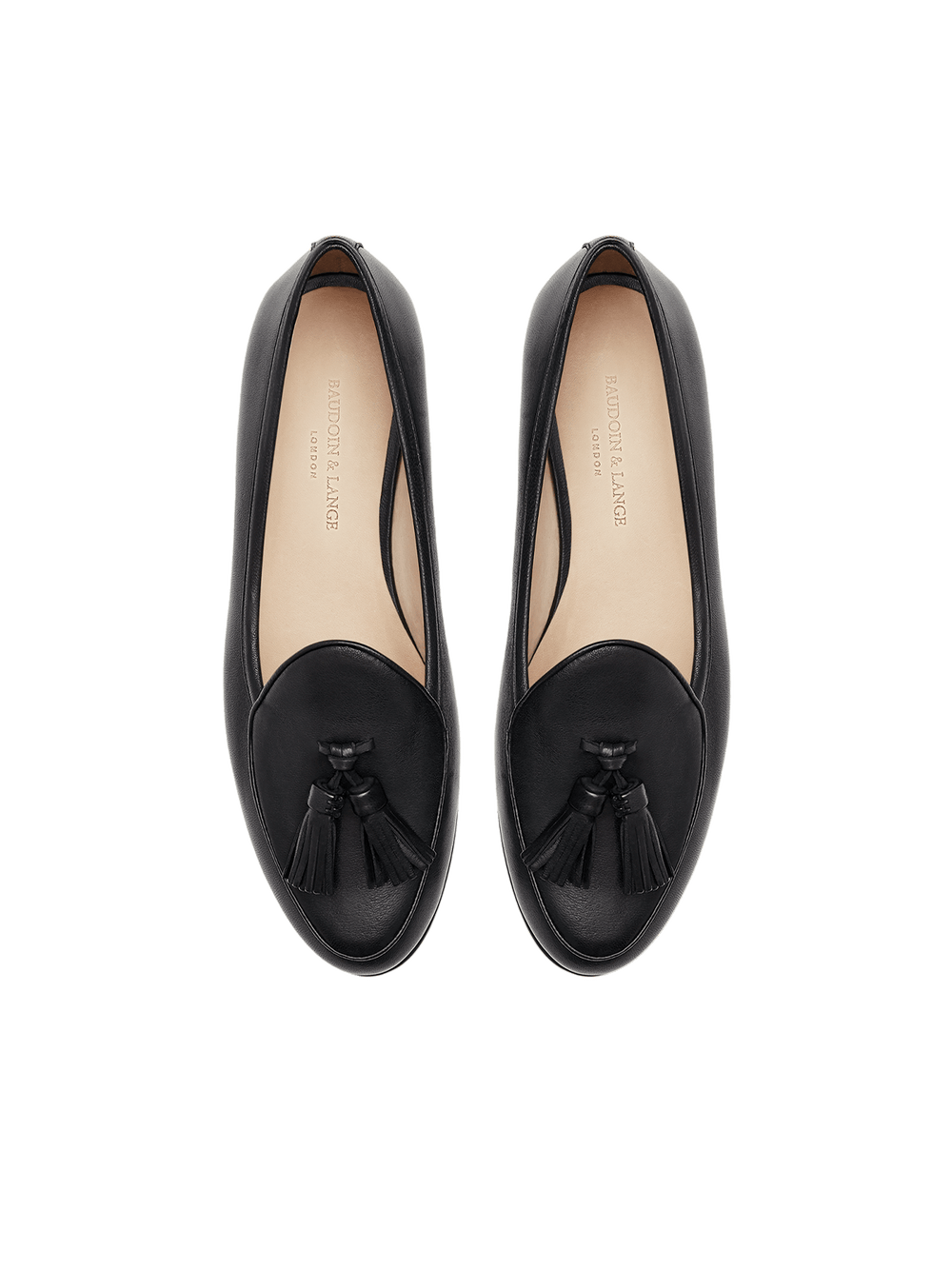 Sagan Classic Tassel Loafers in Black Nappa