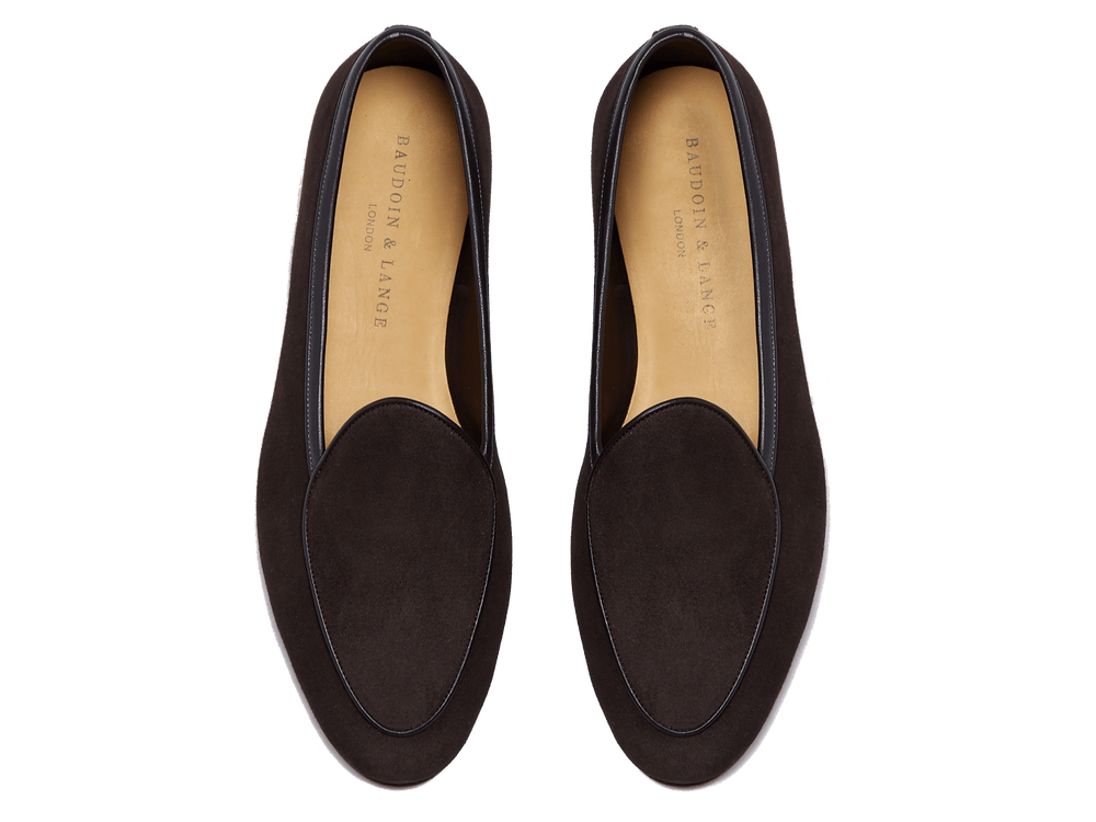 Sagan Classic Loafers in Lusitanias Dark Brown Asteria Suede