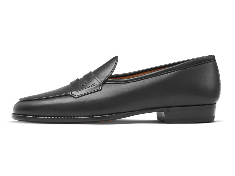 Sagan Grand Penny in Black Calf Loafers