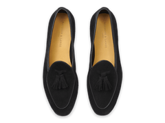 Sagan Classic Tassels in Obsidian Black Suede (3603718242381)