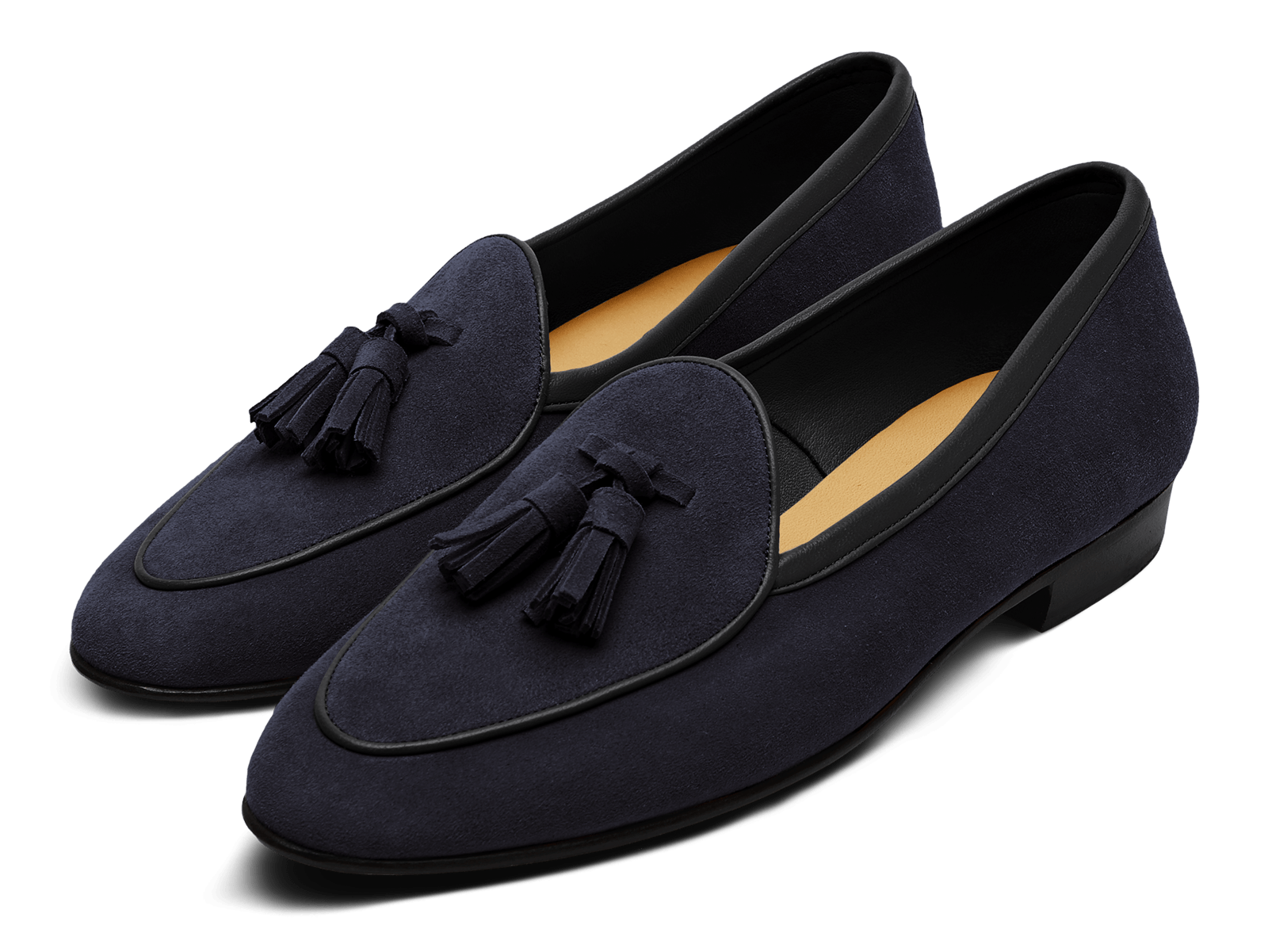 Sagan Classic Tassel Loafers in Midnight Navy Asteria Suede