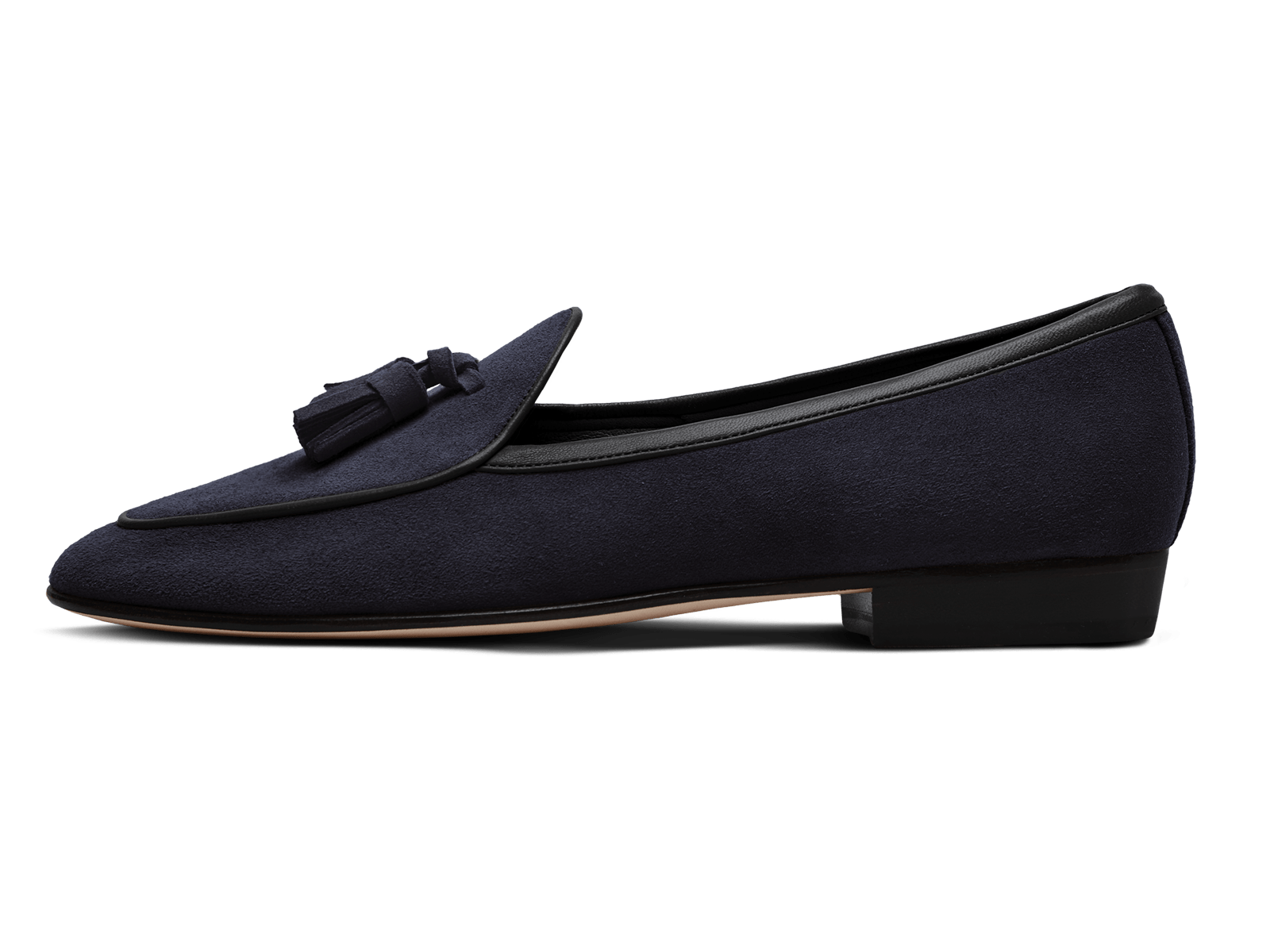 Sagan Classic Tassel Loafers in Midnight Navy Asteria Suede