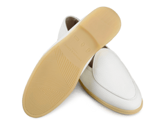 Stride Loafers in Blanc Casse Deerskin Natural Sole