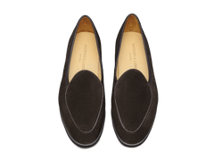 Stride Loafers in Dark Brown Glove Suede Dark Sole