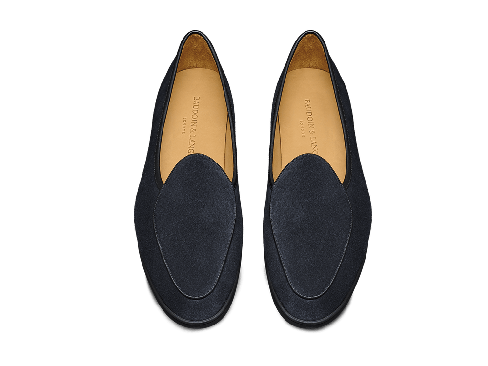 Stride Loafers in Midnight Navy Glove Suede Dark Sole
