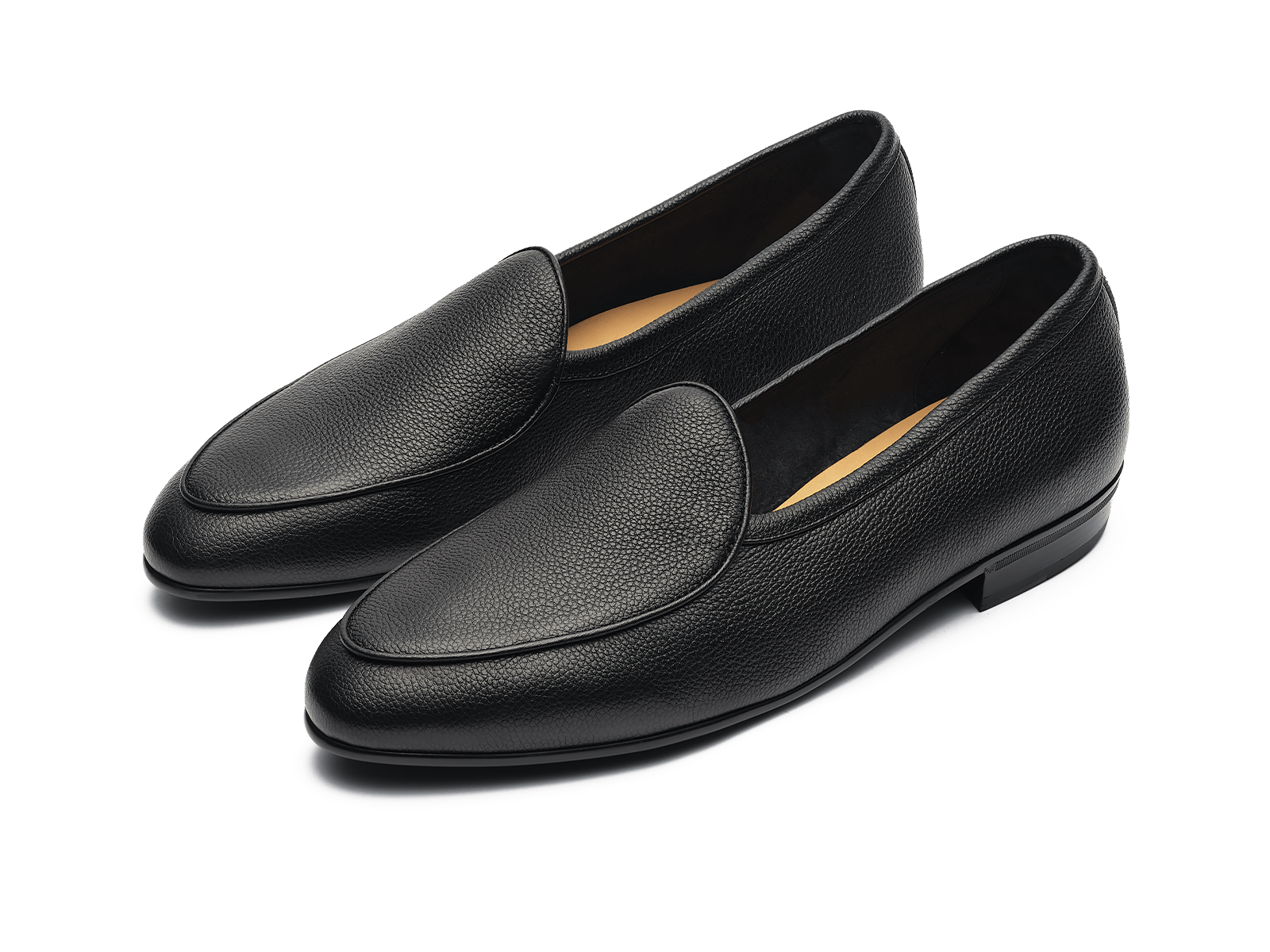Sagan Rubber Loafers in Black Lunar Grain Calf