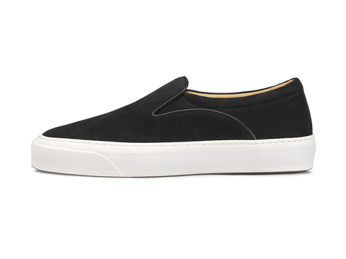 Beat Trainer in Black Glove Suede