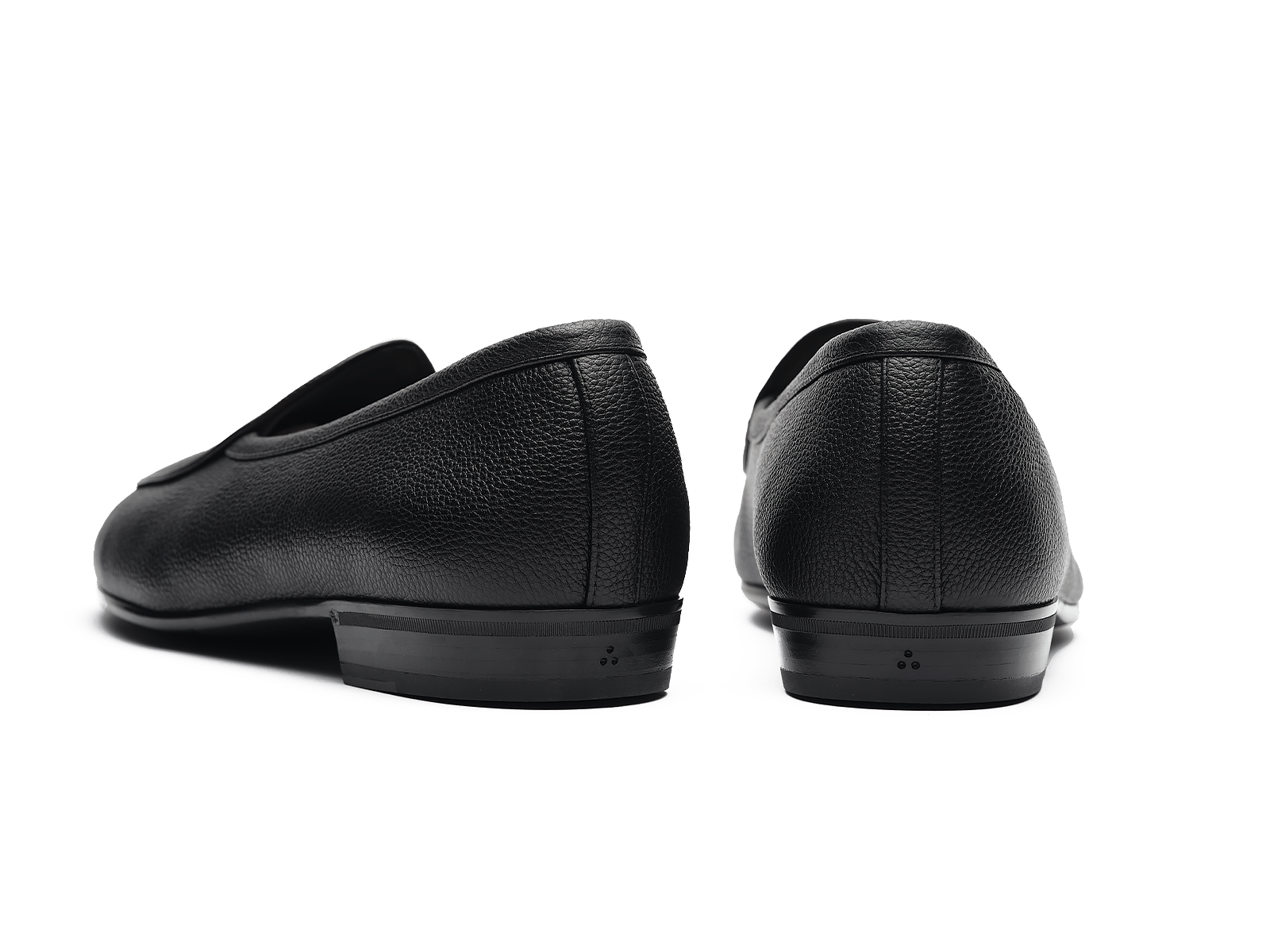 Sagan Rubber Loafers in Black Lunar Grain Calf
