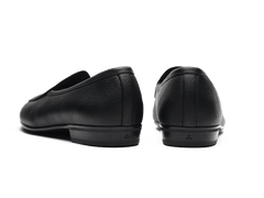 Sagan Rubber Loafers in Black Lunar Grain Calf