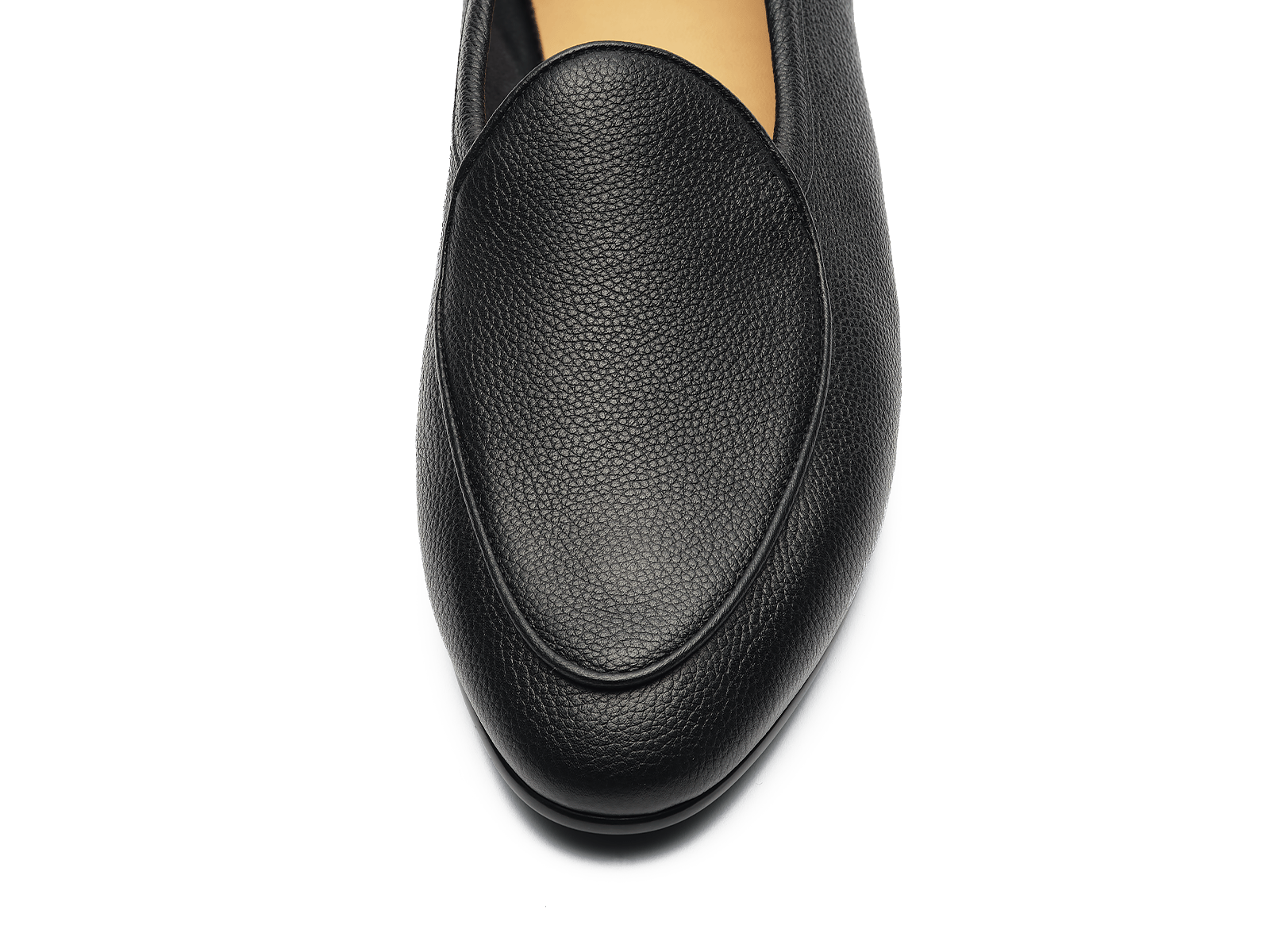 Sagan Rubber Loafers in Black Lunar Grain Calf
