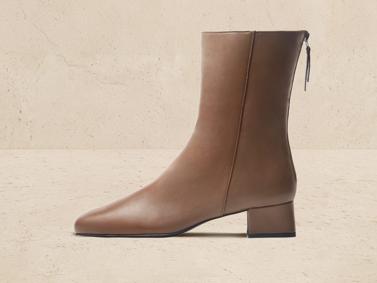Debbie Boots in Brown Nappa
