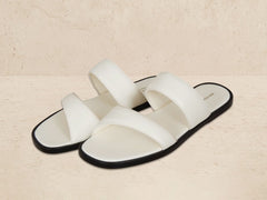Plume Sandal in Blanc Cassè Nappa