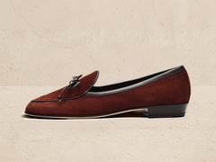 Sagan String Loafers in Macassar Brown Suede