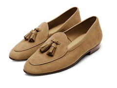 Sagan Classic Tassel Loafers in Sahara Asteria Suede