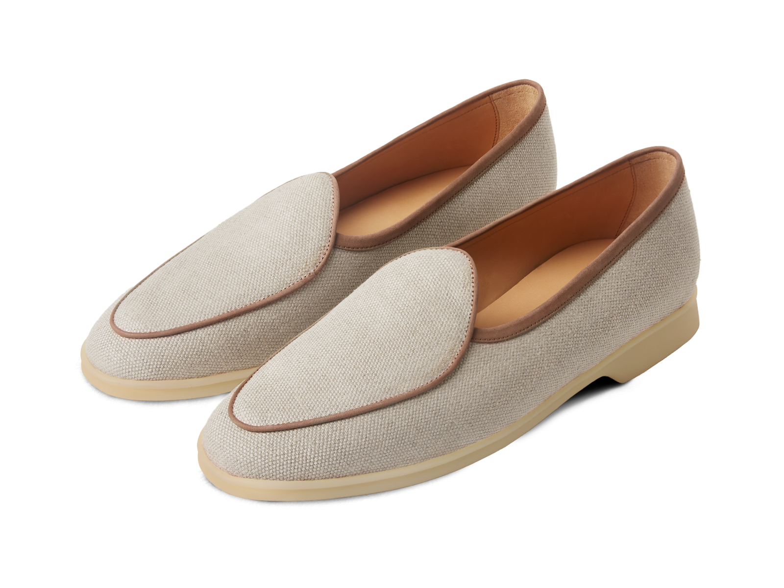 Stride Loafers in Vachette Linen with Natural Sole