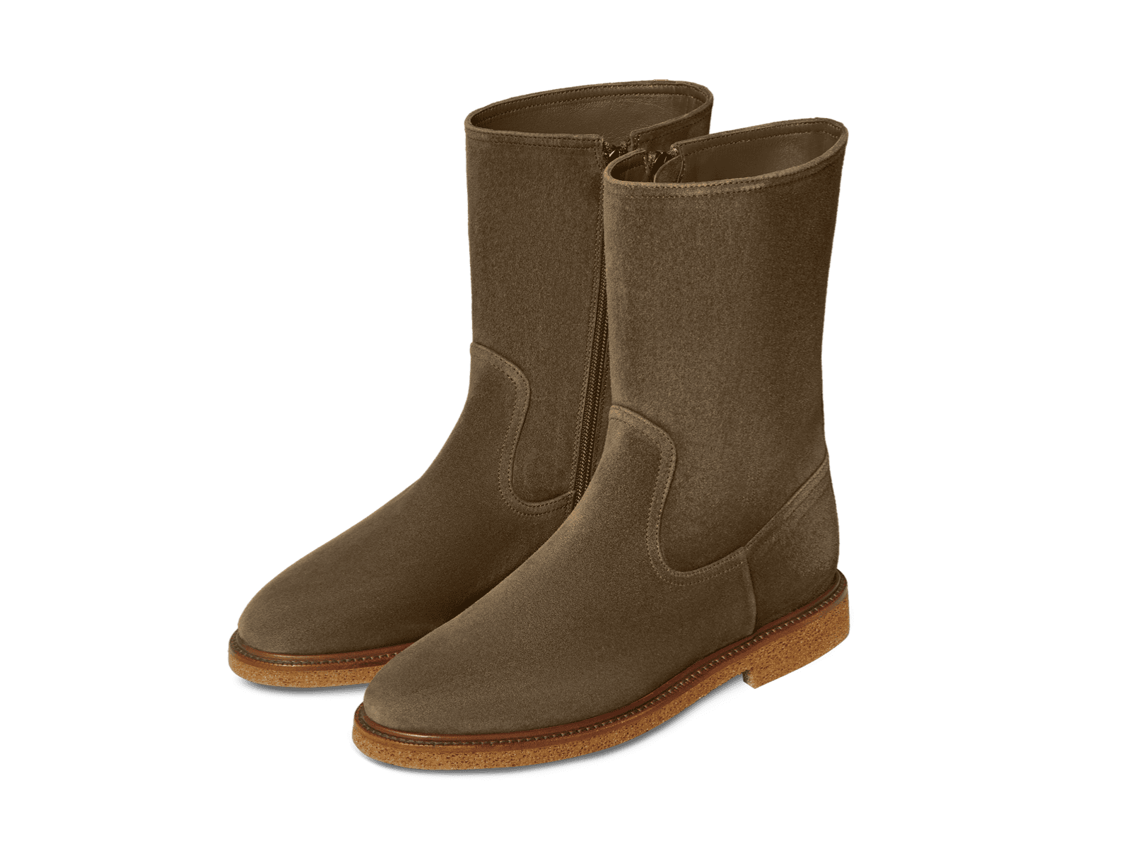Treve Boots in Olivine Green Asteria Suede