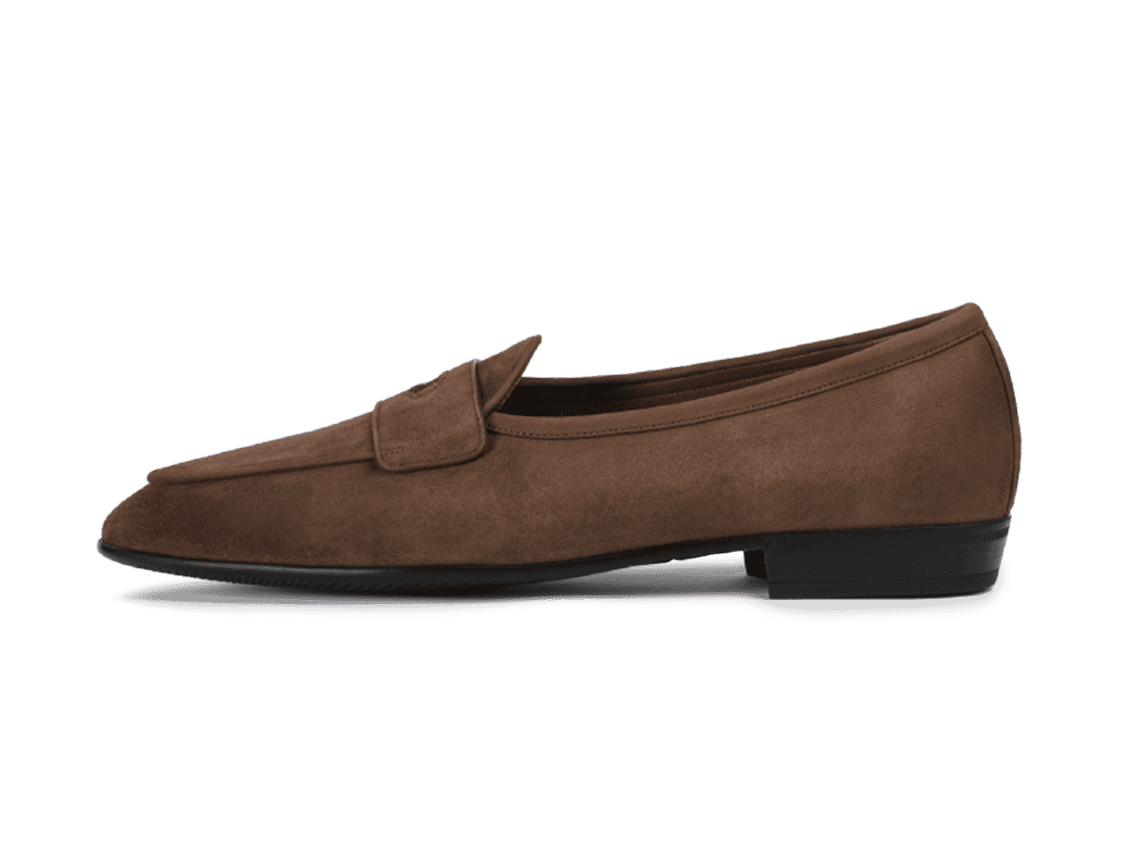 Sagan Classic Ginkgo Loafers in Deep Taupe Asteria Suede with Rubber Sole